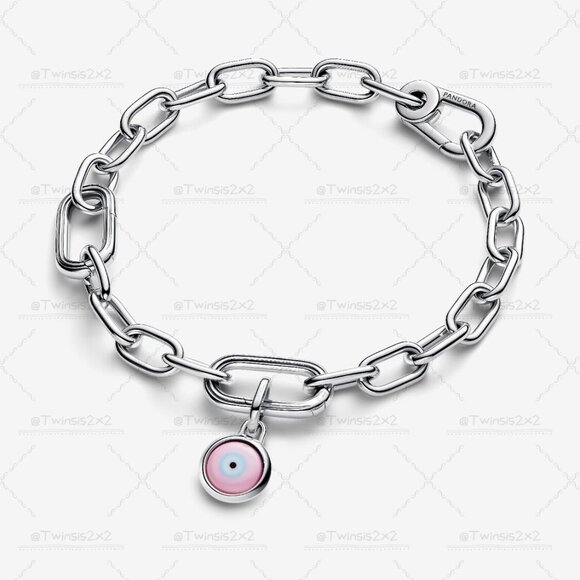 Pandora Engravable Evil Eye Murano Glass Mini Dangle Charm - Picture 4 of 7